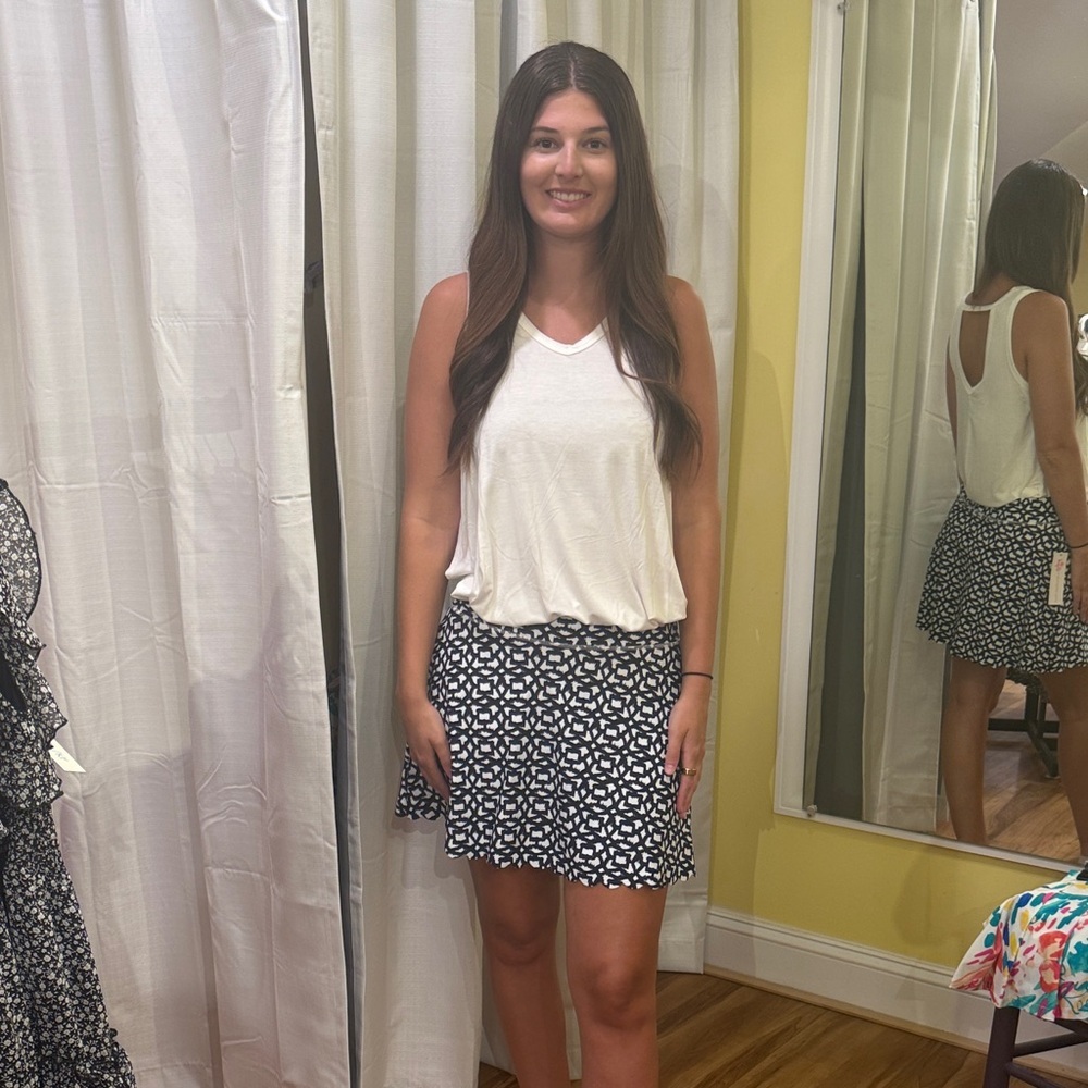Aryeh Black and White Mini Skirt
